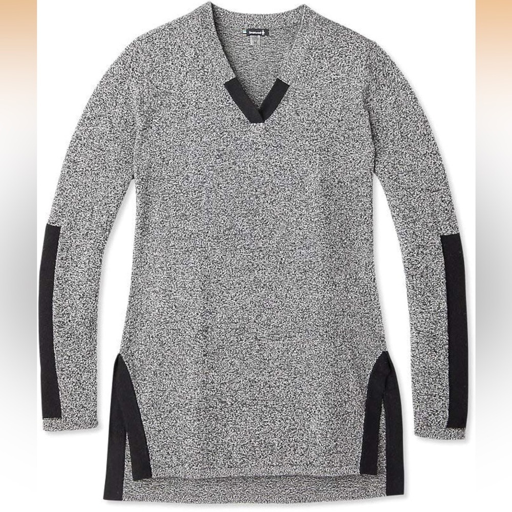 Smartwool Women’s Shadow Pine Tunic Sweater Gray Merino Wool Blend Long Sleeve